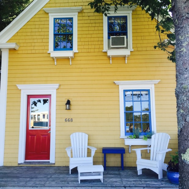 Yellow was the choice of colour for this happy home owner