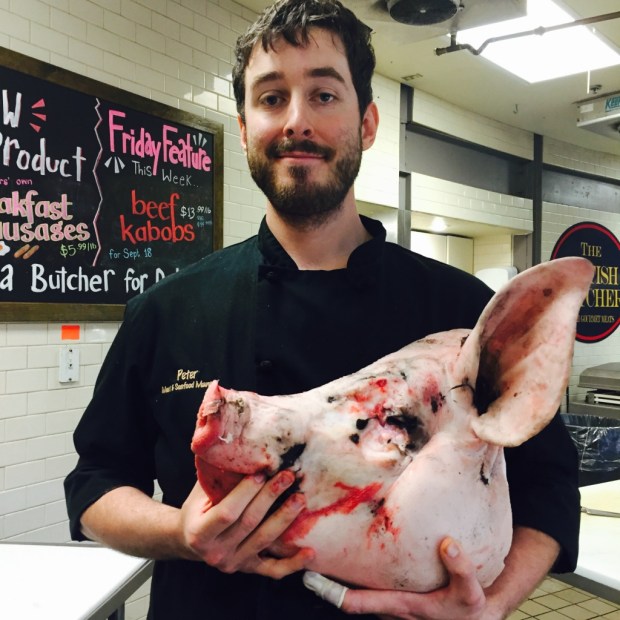 And Pete, the butcher, made me a sausage